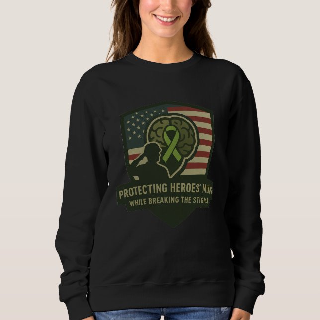 Kvinnors Operation Mind Shield Sweatshirt T Shirt (Framsida)
