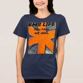 Kvinnors orange, EMS-liv du faller T Shirt