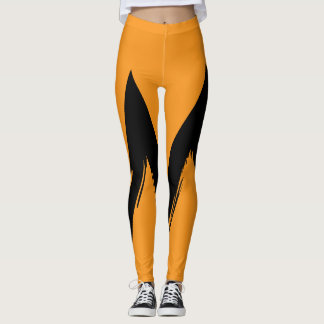 Kvinnors Orange II Högt könsstympade baljväxter Leggings