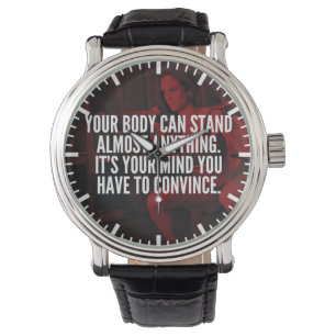Kvinnors Ord för inspiration till träning Armbandsur