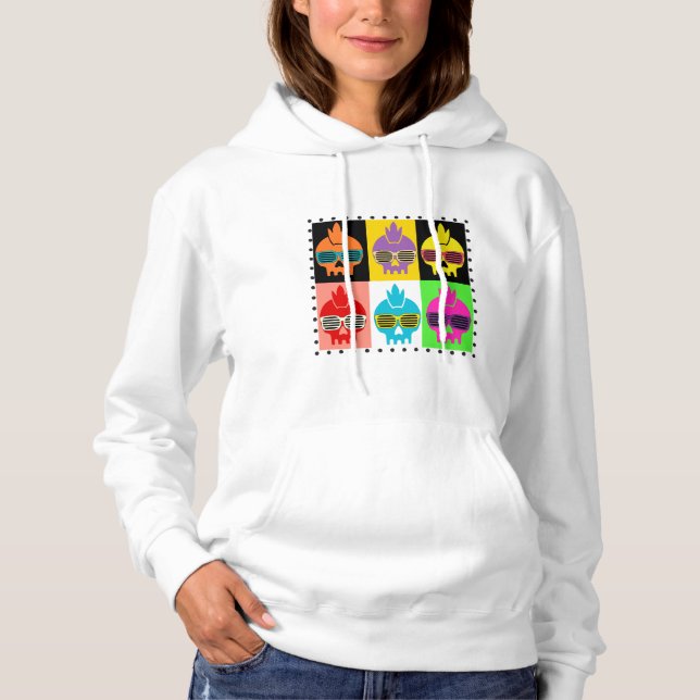 Kvinnors överdel med huva t shirt (Framsida)
