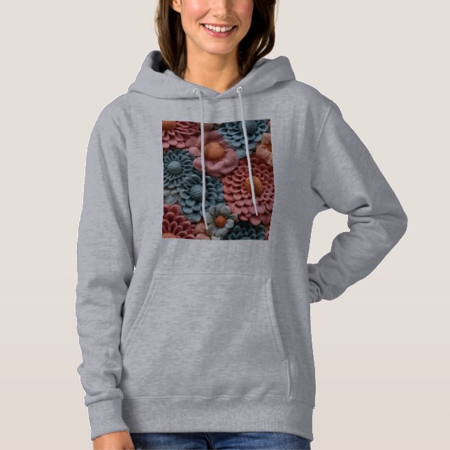 Kvinnors överdragshuva t shirt (Framsida)