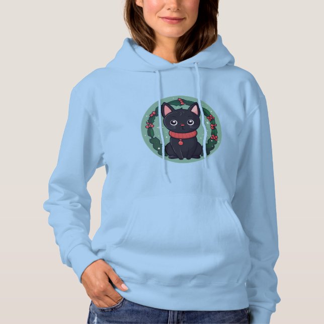 Kvinnors överdragshuva t shirt (Framsida)
