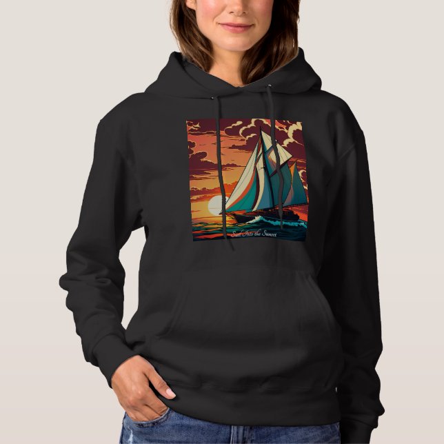 Kvinnors överdragshuva t shirt (Framsida)