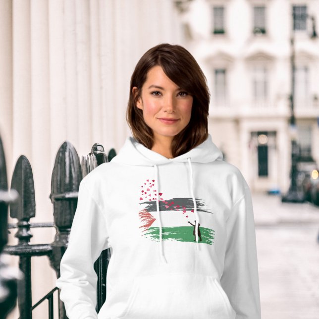 Kvinnors palestinska hopp och Kärlek-stoppad sötsk T Shirt (White Classic Printing: No Underbase.)