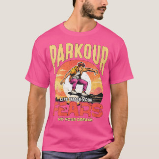 Kvinnors Parkour Liv Jaga Dina Rädsla Frilans Fr T Shirt