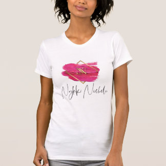 Kvinnors Passande V-Nacke Nykki Nichole T-Shirt