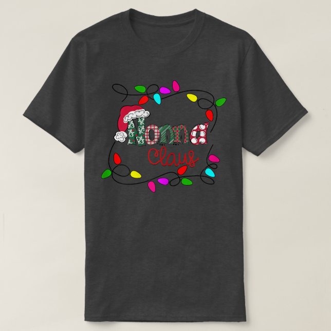 Kvinnors Personlig jul Nonna Claus Julafton Lig T Shirt (Design framsida)