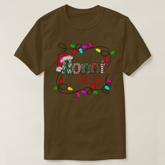 Kvinnors Personlig jul Nonni Claus Julafton Lig T Shirt (Design framsida)