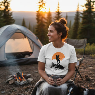 Kvinnors Personliga Glada Campare Vandring T Shirt