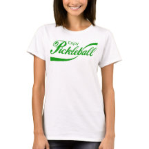 Kvinnors Pickleball T-shirt: "Njut av Pickleball"