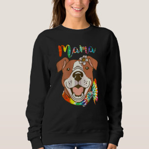 Kvinnors Pitbull Mamma Hund Pittie Mamma Lycklig T Shirt
