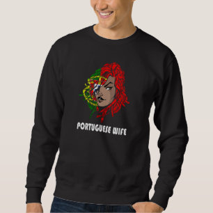 Kvinnors portugisiska fru Portugal portugisiska rö Lång Ärmad Tröja