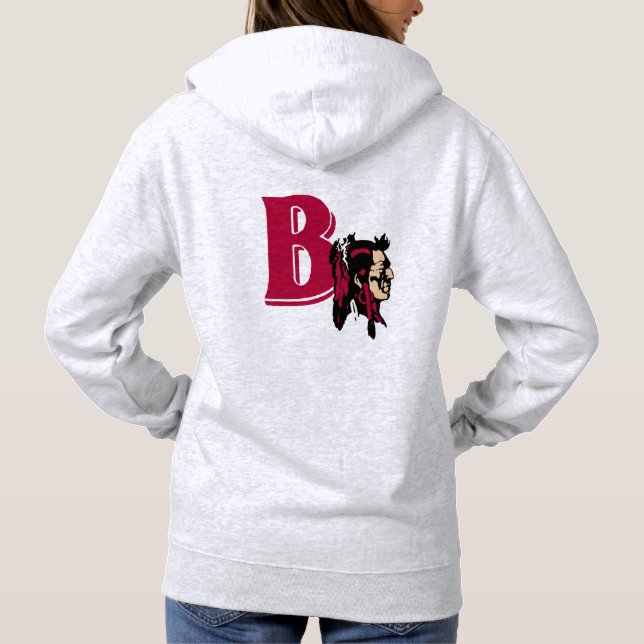 Kvinnors Pullover Hoodie: Braves (10202) T Shirt (Baksida)