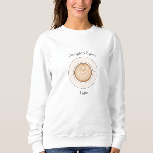 Kvinnors Pumpkin Spice Latte Tröja (Framsida)
