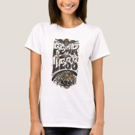 Kvinnors Rädda Tigerberg Motiverande Vit T Shirt