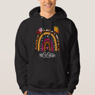 Kvinnors Rainbow Leopard Gg Life for Mors dag Hoodie