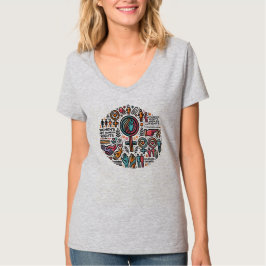 Kvinnors rättigheter är mänskliga rättigheter - V- T Shirt