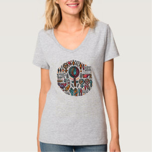 Kvinnors rättigheter är mänskliga rättigheter - V- T Shirt