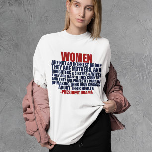 Kvinnors Rättigheter Obama Citat Feminist T Shirt