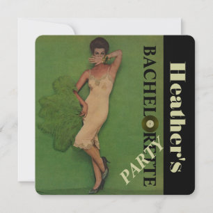 Kvinnors Retro Stil Lingerie Bachelorette Party Inbjudningar