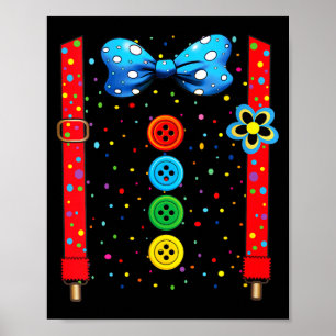 Kvinnors roliga clownkostymer för barnkarneval poster