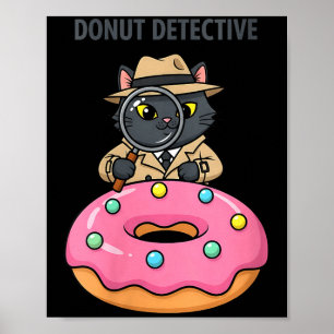 Kvinnors roliga kattdeckare donut noir-mysterium poster
