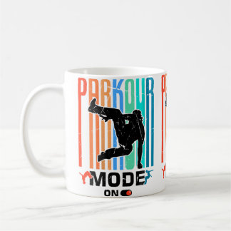 Kvinnors Roliga Parkour Hinderbana Design För Pa Kaffemugg