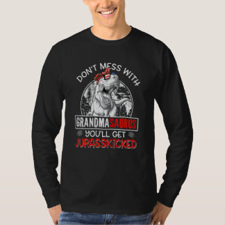 Kvinnors Roligt Retro Grandmasaurus Dinosaur Rex T Shirt
