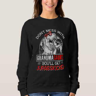 Kvinnors Roligt Retro Grandmasaurus Dinosaur Rex T Shirt