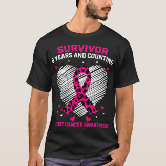 Kvinnors Rosa Bröstcancer överlevande 8 år gratis  T Shirt