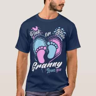 Kvinnors Rosa eller Blå Granny Kärlek du Gender Vi T Shirt