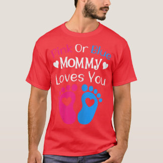 Kvinnors Rosa eller Blå Mamma Kärlek Du - Mummy to T Shirt
