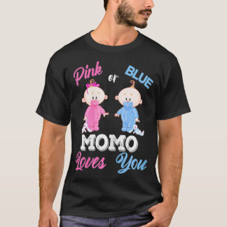Kvinnors Rosa eller Blå Momo Kärlek som du Gender T Shirt