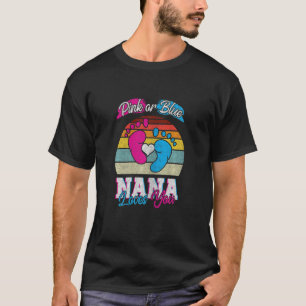 Kvinnors Rosa eller Blå Nana Kärlek Du Gender Visa T Shirt