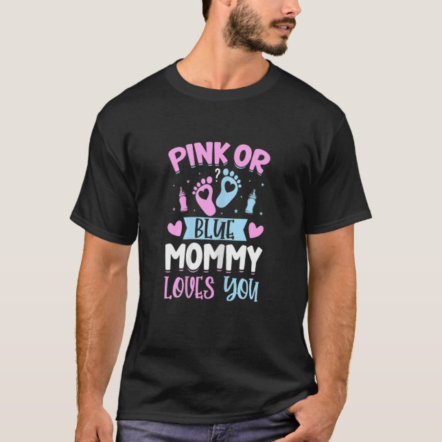 Kvinnors Rosa eller blått Mamma du kan vara g T Shirt (Framsida)