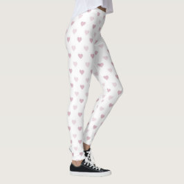 Kvinnors Rosa Heart Candy Leggings | Rosa Hearts