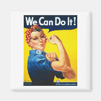 Kvinnors Rosy Riveter T Shirt - vi kan göra det