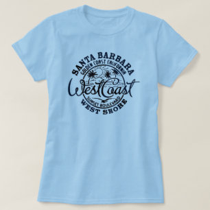 Kvinnors Santa Barbara Väster Shore Retro VINTAG T Shirt