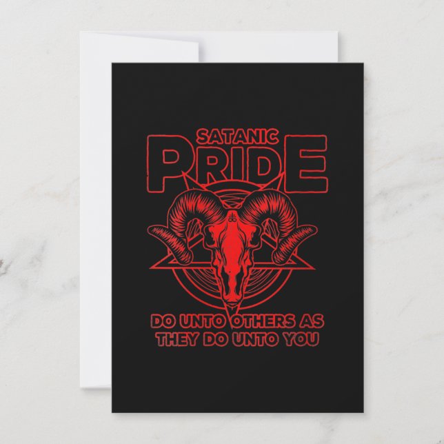 Kvinnors Satanska Stolthet Satanism Pagan Get Sata Inbjudningar (Framsida)