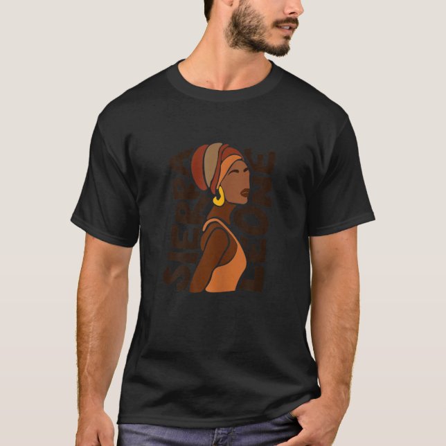 Kvinnors Sierra Leone Flagga Ethnic African Herita T Shirt (Framsida)