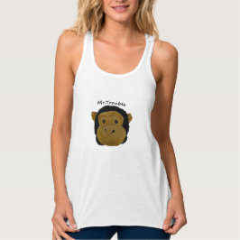 Kvinnors slanka racerbacktanktop, Vit Linne Med Racerback