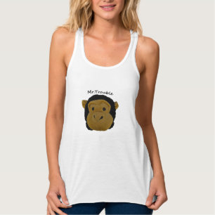 Kvinnors slanka racerbacktanktop, Vit Linne Med Racerback