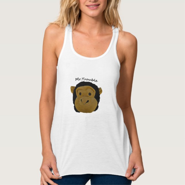 Kvinnors slanka racerbacktanktop, Vit Linne Med Racerback (Framsida)
