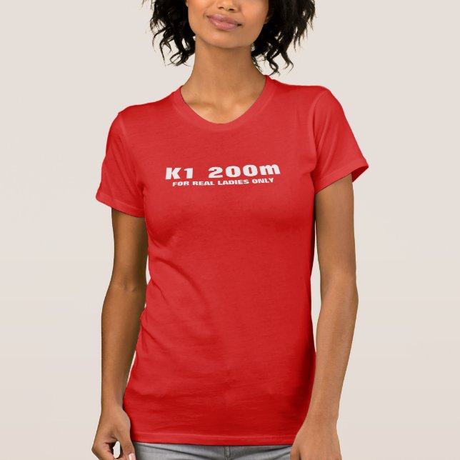 Kvinnors slanka t-shirt | 200 meter (Framsida)