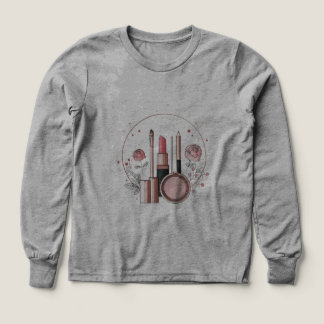 Kvinnors sminkälskare t-shirt | Läppstiftspulver L