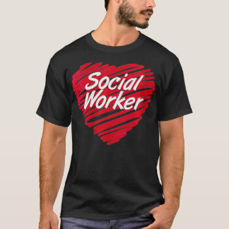 Kvinnors Social arbetarhjärta vid psykologskolan T Shirt
