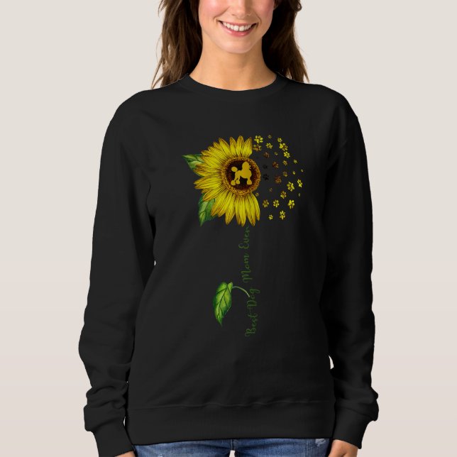 Kvinnors solrosblommor, bästa Hund Mamma någonsin  T Shirt (Framsida)