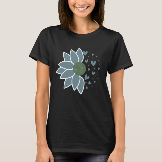 Kvinnors sommar Elegant kärlek bryr sig   T Shirt (Framsida)