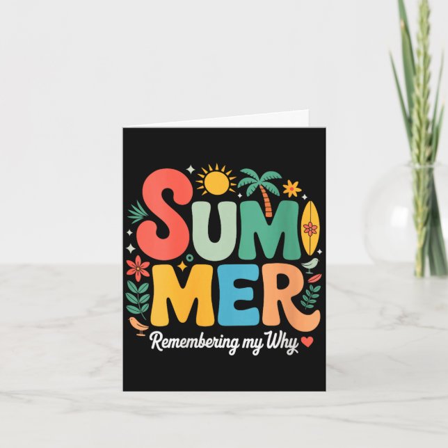 Kvinnors sommar som minns varför retro groovy kort (Framsida)